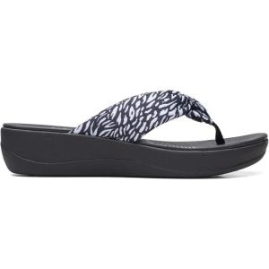Clarks Women’s Arla Glison Flip Flop(Blk/White)