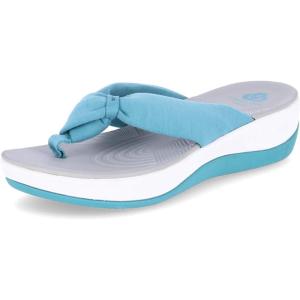 Clarks Women’s Arla Glison Flip Flop(Blue Aqua Synthetic)