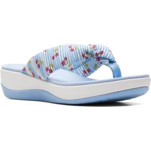 Clarks Women’s Arla Glison Flip Flop(Blue Synthetic)