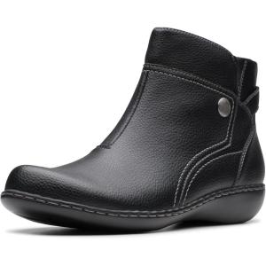 Clarks Women’s Ashland Mabel Boots(Black Tumbled)