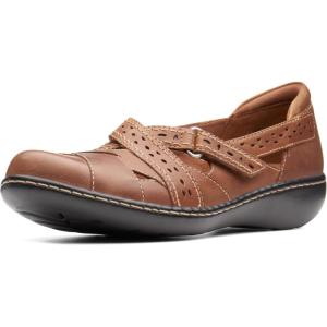 Clarks Women’s Ashland Spin Q Slip-On Loafers(Dark Tan Leather)