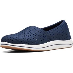 Clarks Womens Breeze EmilyLoafer(Navy Synthetic)