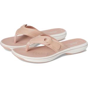 Clarks Women’s Breeze Reyna Cloudsteppers Flip-Flop(Blush Synthetic)
