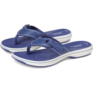 Clarks Women’s Breeze Reyna Cloudsteppers Flip-Flop(Cobalt Synthetic)