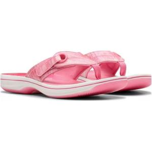 Clarks Women’s Breeze Reyna Cloudsteppers Flip-Flop(Pink Synthetic)