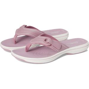 Clarks Women’s Breeze Reyna Cloudsteppers Flip-Flop(Purple Synthetic)