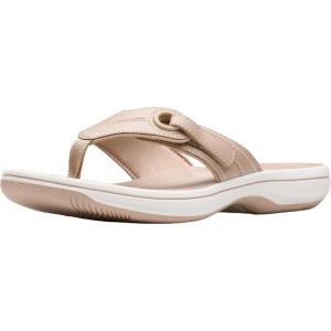Clarks Women’s Breeze Reyna Cloudsteppers Flip-Flop(Sand)