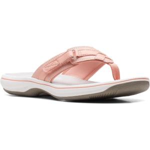 Clarks Women’s Breeze Sea Flip-Flop(Peach Synthetic)