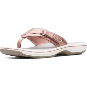 Clarks Women’s Breeze Sea Flip-Flop(Rose Gold Synthetic)