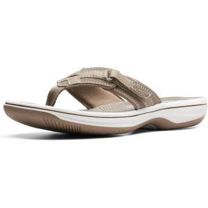 Clarks Women’s Breeze Sea Flip-Flop(Taupe)