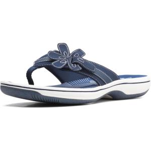 Clarks Women’s Brinkley Flora Cloudsteppers Flip-Flops(Navy)