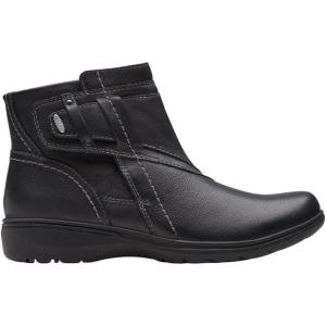 Clarks Women’s Carleigh Style Boots(Black Leather)