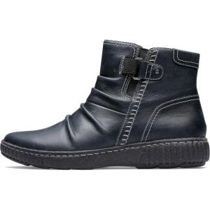 Clarks Women’s Caroline Orchid Ankle Boots(Black Leather)