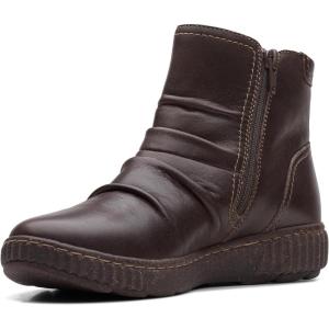 Clarks Women’s Caroline Orchid Ankle Boots(Dark Brown)