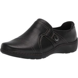 Clarks Women’s Cora Poppy Loafers(Black Tumbled)