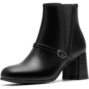 Clarks Women’s Keirsta Day Ankle Boot(Black Leather)