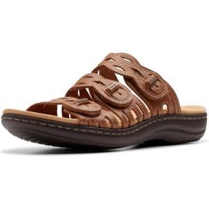 Clarks Women’s Laurieann Ruby Flat Sandal(Tan Leather)