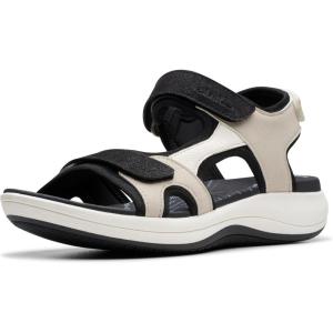 Clarks Women’s Mira Bay Flat Sandals(Flint Textile)