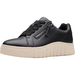 Clarks Women’s Mykah Joy Sneaker(Black Leather)