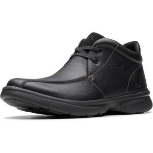 Clarks mens Bradley Up(Black Leather)