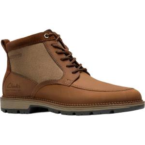 Clarks mens Maplewalk Rise(Dark Tan Leather)