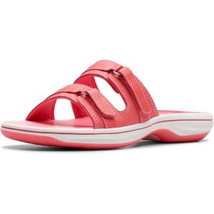 Clarks womens Breeze PiperSlide Sandal(Brt Coral)