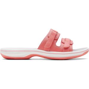 Clarks womens Breeze PiperSlide Sandal(Coral)