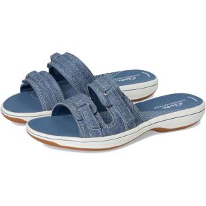Clarks womens Breeze PiperSlide Sandal(Dark Denim)