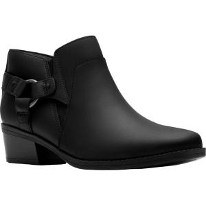 Clarks womens Danyelle Gema(Black Oily Leather)