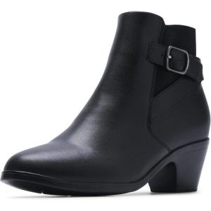 Clarks womens Emily 2 Lux(Black Leather)