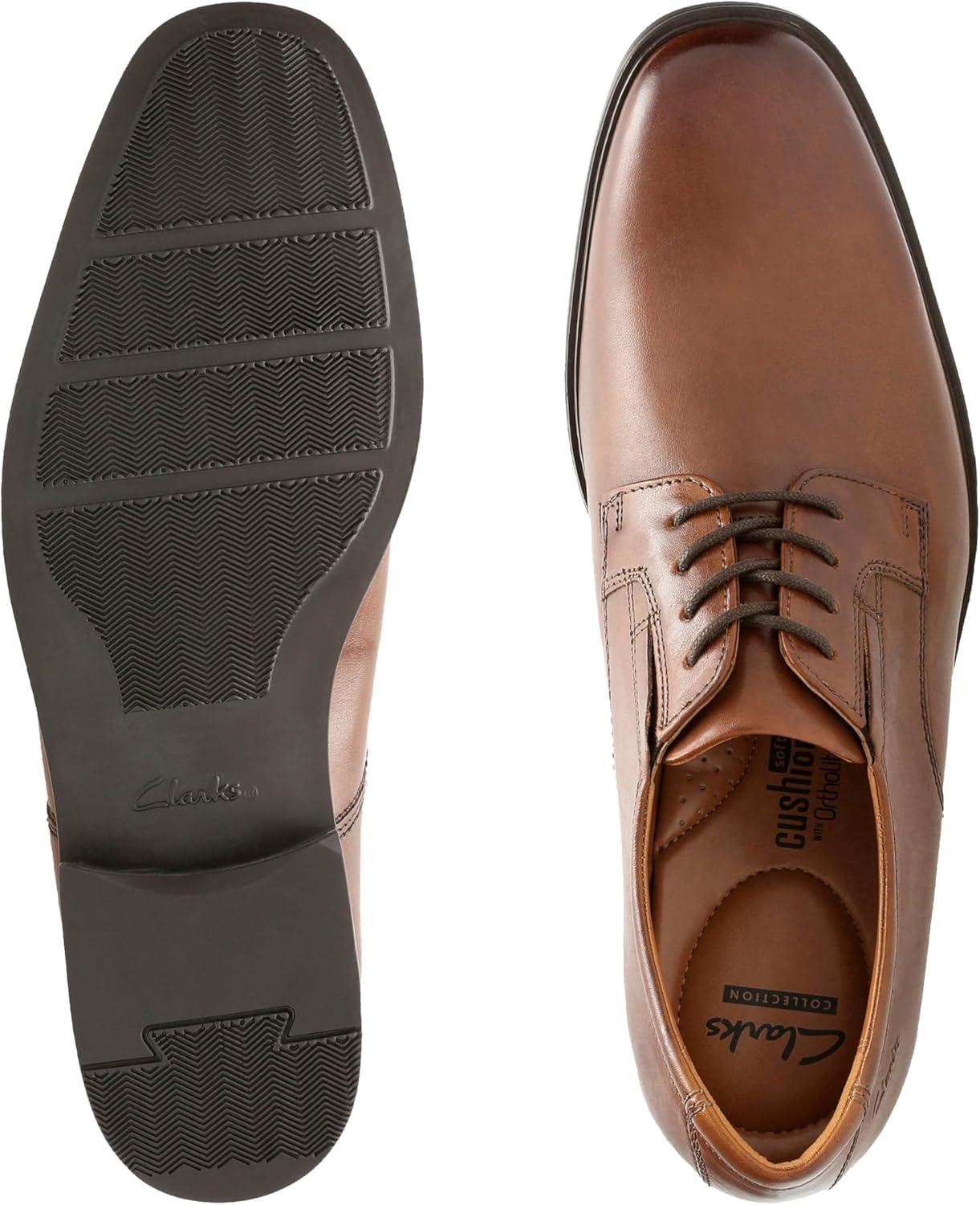 imageClarks Mens Derby Oxford ShoesDark Tan Lea