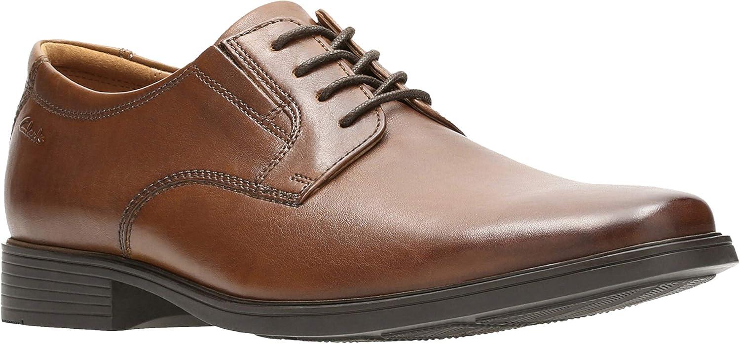 imageClarks Mens Derby Oxford ShoesDark Tan Leather
