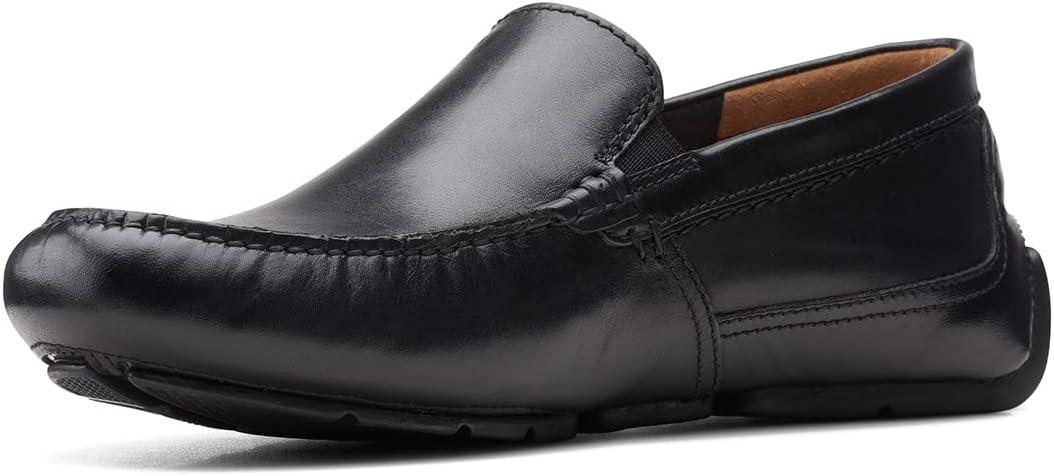 imageClarks Mens Markman Plain Driving Style LoaferBlack Black Leather