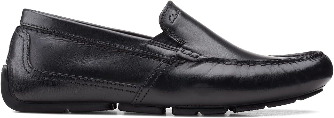 imageClarks Mens Markman Plain Driving Style LoaferBlack Black Leather