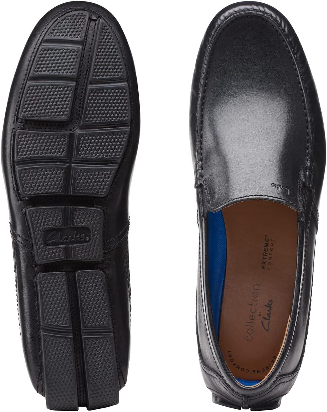 imageClarks Mens Markman Plain Driving Style LoaferBlack Black Leather