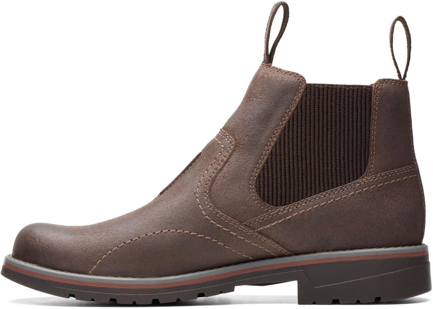 imageClarks Mens Morris Easy Chelsea BootDark Brown Waxy