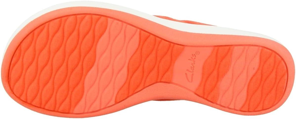 imageClarks Womens Arla Kaylie FlipFlopBright Coral Textile