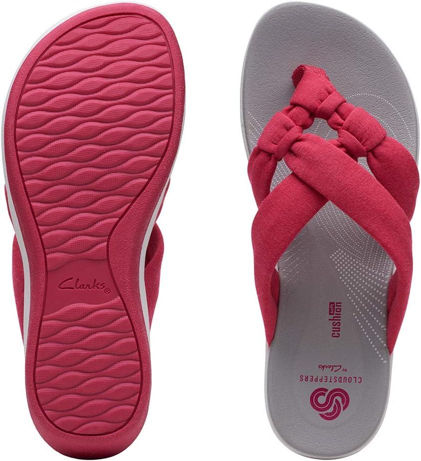 imageClarks Womens Arla Kaylie FlipFlopBright Rose Solid Textile