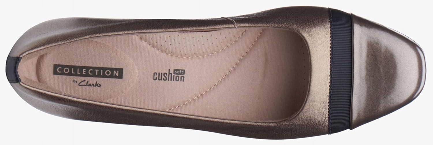 imageClarks Womens Ashland Bubble LoafersPewter LeatherSynthetic
