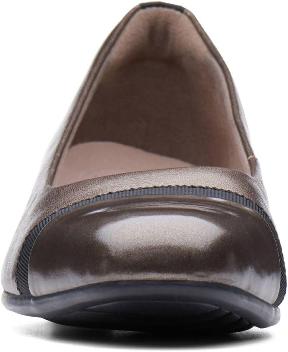 imageClarks Womens Ashland Bubble LoafersPewter LeatherSynthetic