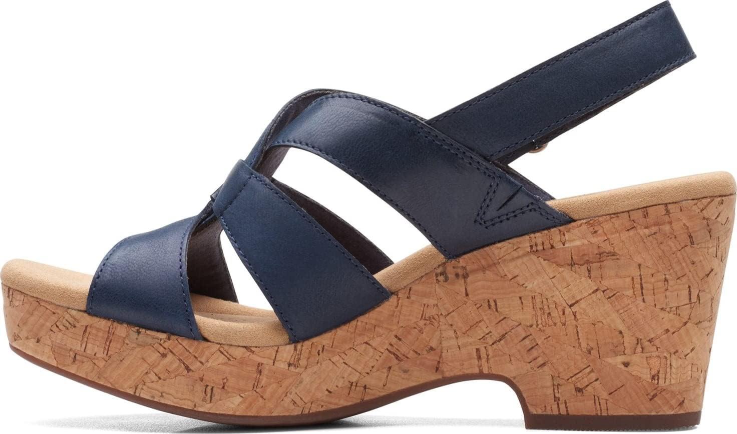 imageClarks Womens Giselle Beach SandalsNavy Leather