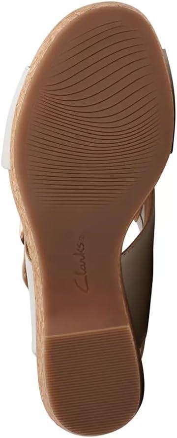 imageClarks Womens Giselle Cove Heeled SandalsOff White Leather