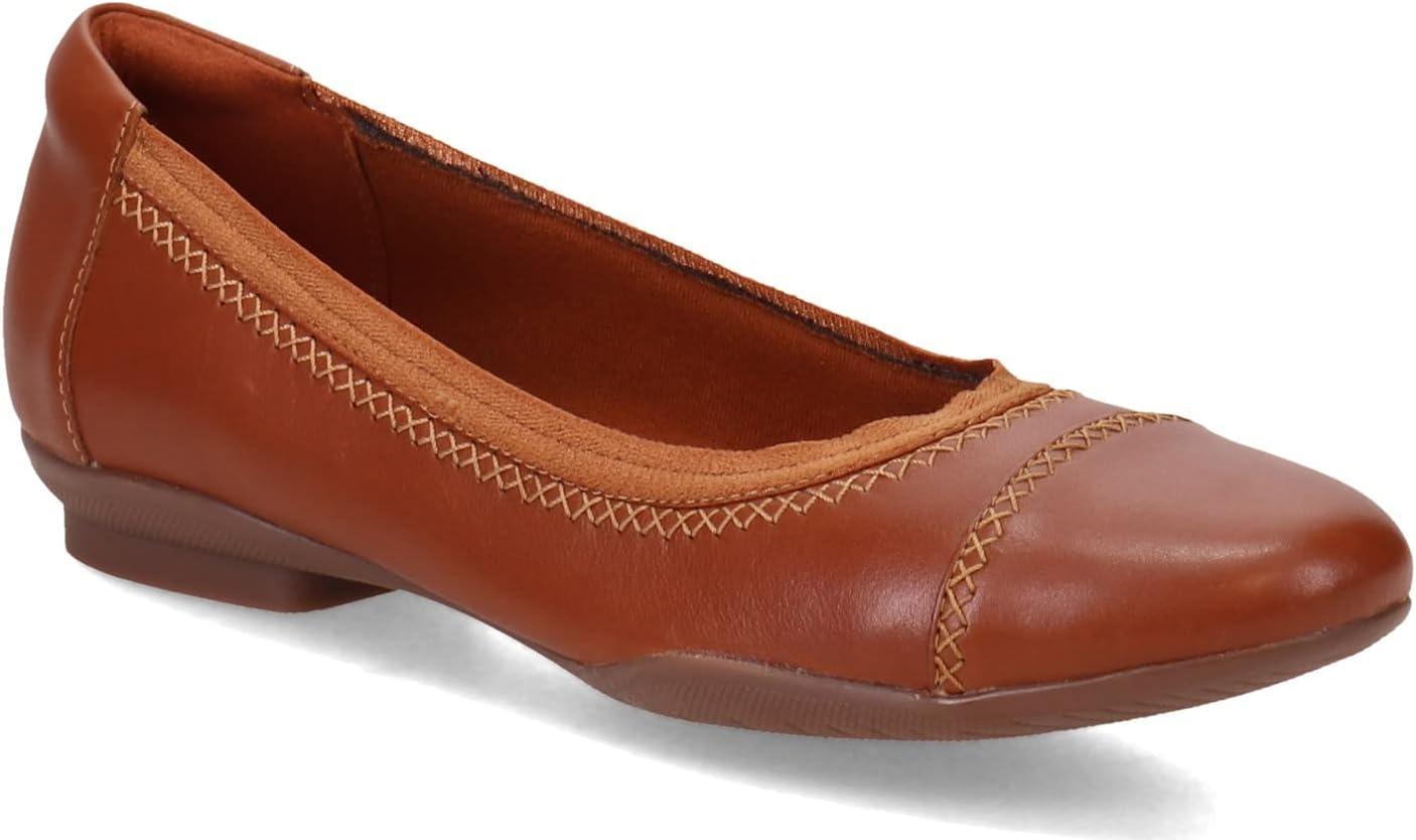 imageClarks Womens Sara Ballet FlatCaramel Leather