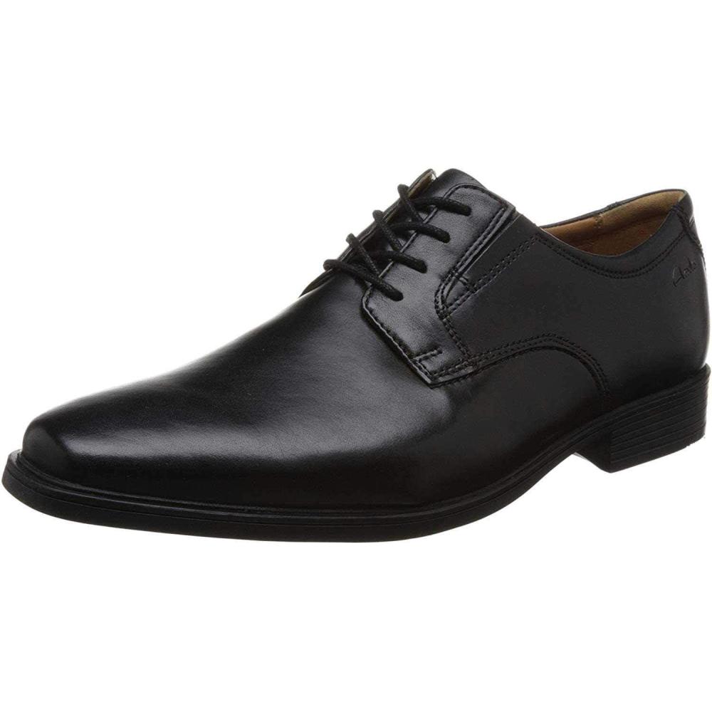 imageClarks Mens Derby Oxford ShoesBlack Leather Black