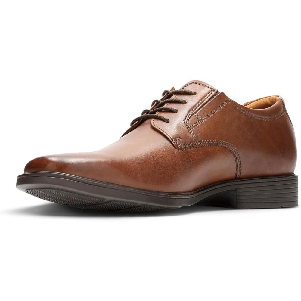 imageClarks Mens Derby Oxford ShoesDark Tan Lea