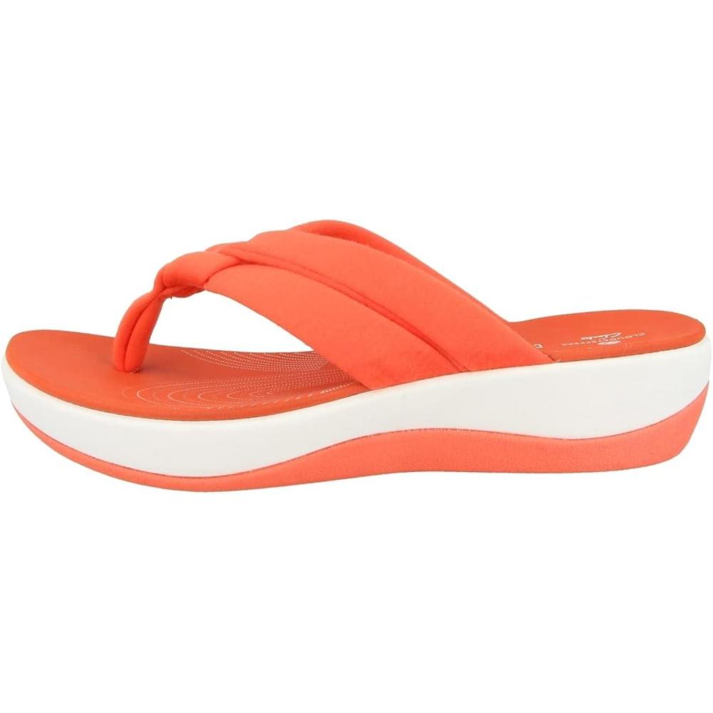 imageClarks Womens Arla Kaylie FlipFlopBright Coral Textile
