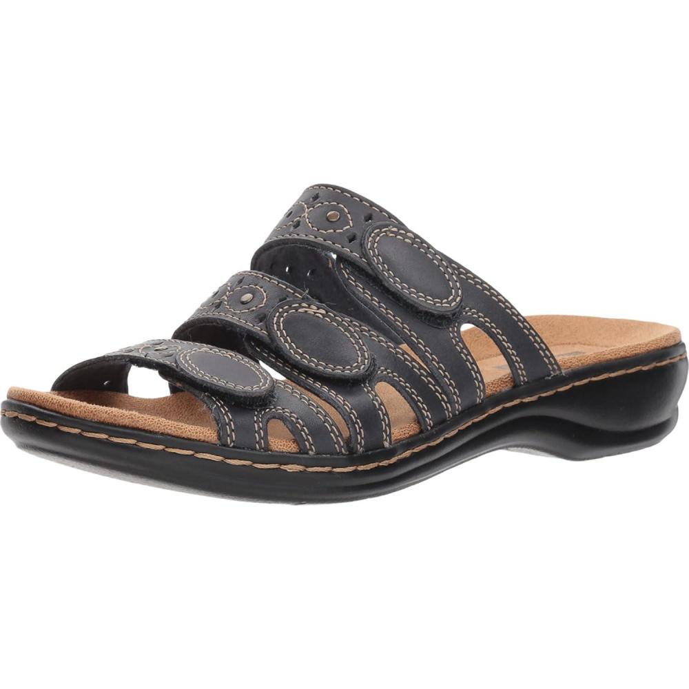 imageClarks Womens Leisa Cacti Q Slide SandalNavy Leather