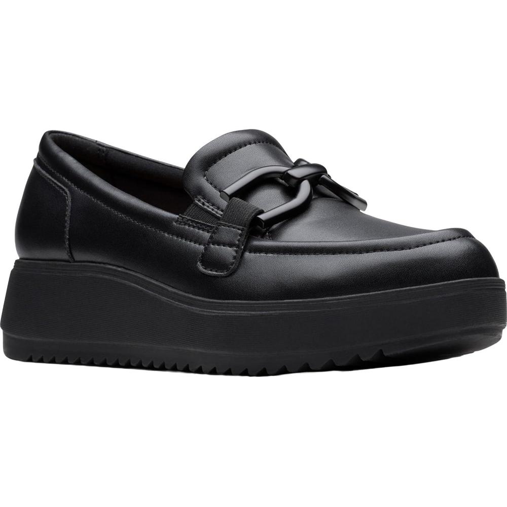 imageClarks Womens Zylah TopBlack Leather