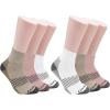 imageClarks Womens Casual Half Cushion Anklet Socks 6 Pair Lt KhakiPinkWhite Womens 410 Shoe