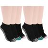 imageClarks Womens Half Cushion Low Cut Socks 6 Pair Black Womens 410 Shoe